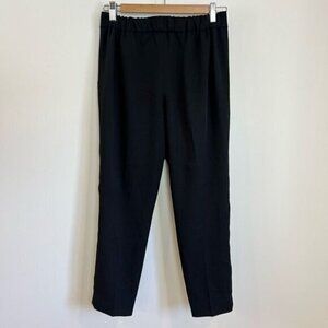 Aritzia Babaton Cohen Black Dress Pants Pleated Trousers Pockets Elastic Waist 2
